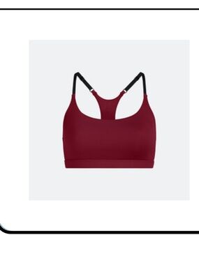 MeUndies Burgundy Wireless MoveMe Racerback Bralette with Black Straps